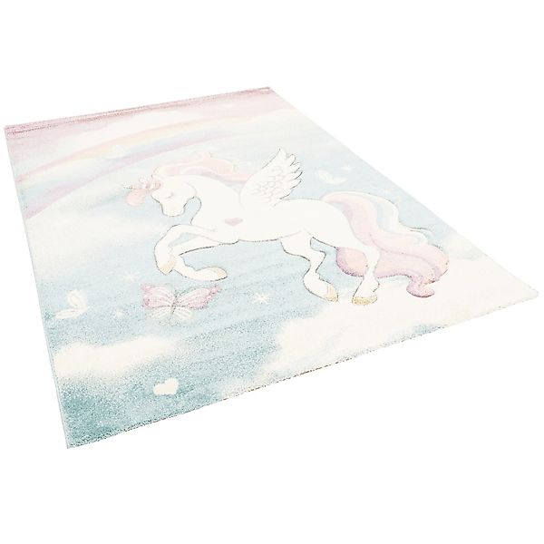 Pergamon Kinderteppich Kinder Teppich Maui Kids Pastell Einhorn, Rechteckig günstig online kaufen