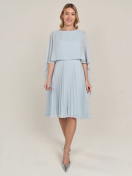 Apart Cocktailkleid mit Plisseerock und angearbeitetem Cape aus Chiffon günstig online kaufen