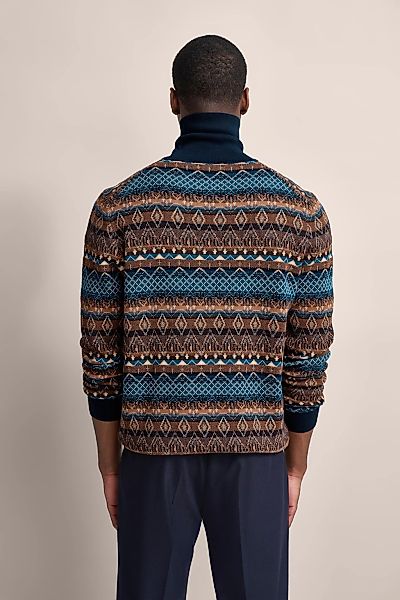 bugatti Rollkragenpullover, mit Multicolor-Muster günstig online kaufen