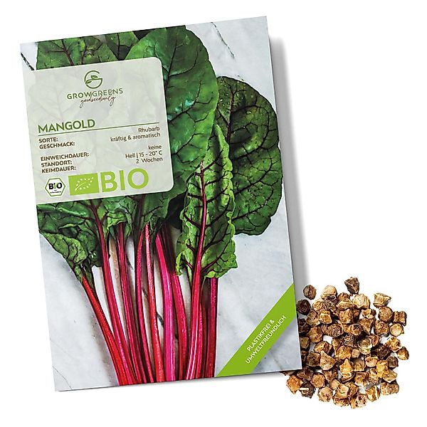 Growgreens Gemüsesamen BIO Mangold Samen (Rhubarb) günstig online kaufen