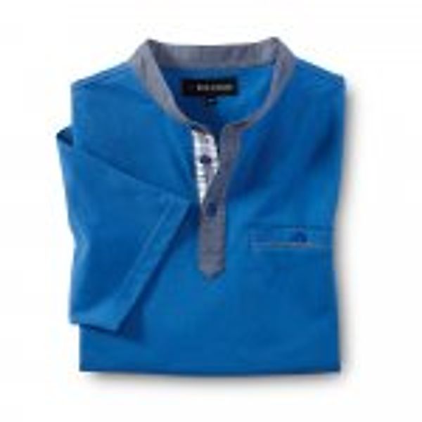 Pique-Poloshirt m.Stehkr.,blau günstig online kaufen