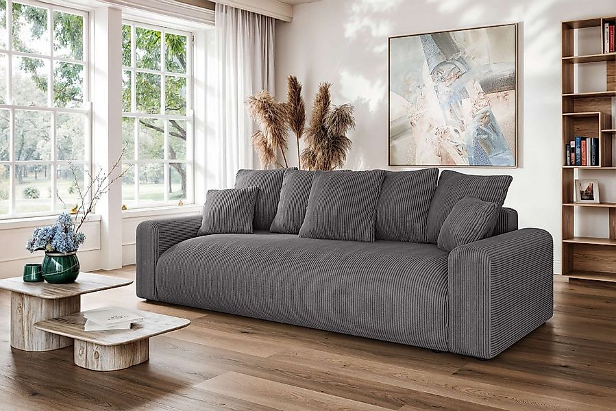 Home affaire Big-Sofa LAKESIDE klein 3-Sitzer Schlafsofa mit Bettkasten, Br günstig online kaufen
