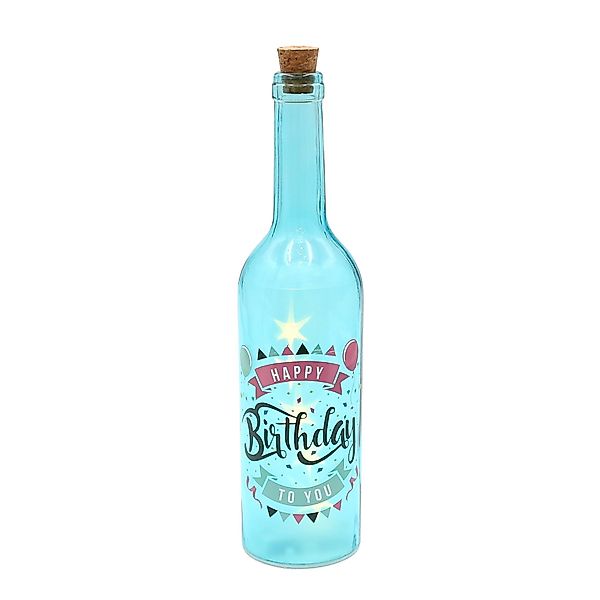 Dekohelden24 Lichterkette Deko-Glasflasche / Lichterflasche LED-Flasche günstig online kaufen