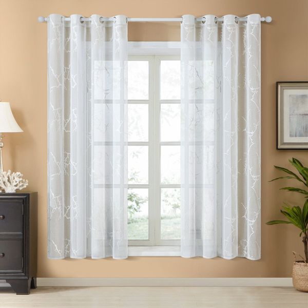 BYSURE Gardine (2 St), Ösen, halbtransparent, günstig online kaufen