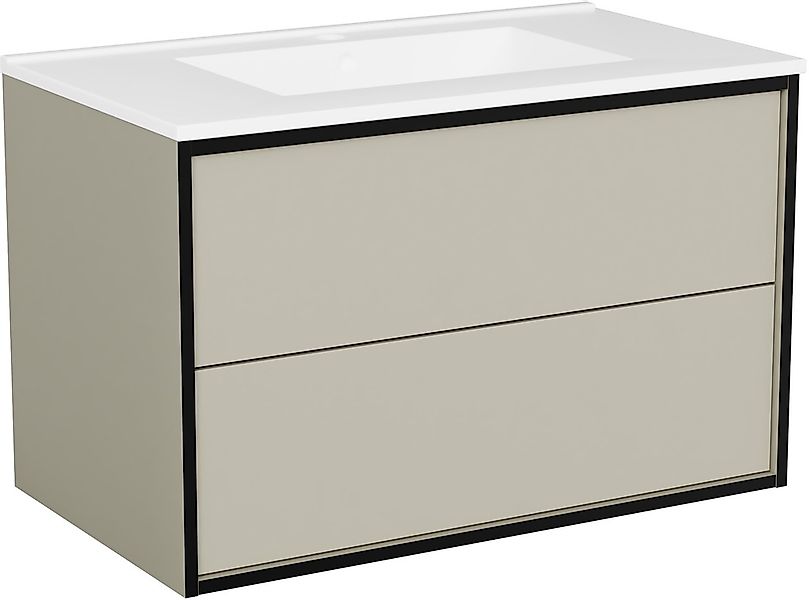 welltime Waschtisch "Waschbeckenunterschrank Line mit Waschbecken,Badmöbel, günstig online kaufen
