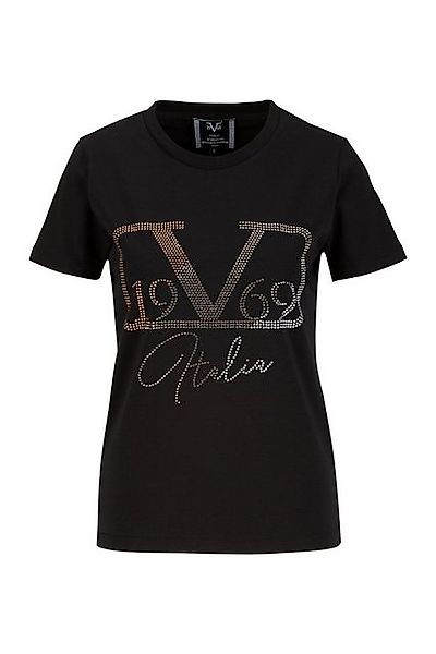 19V69 ITALIA T-Shirt BELLA BIG LOGO Premium Damen-Kurarmshirt in Schwarz mi günstig online kaufen