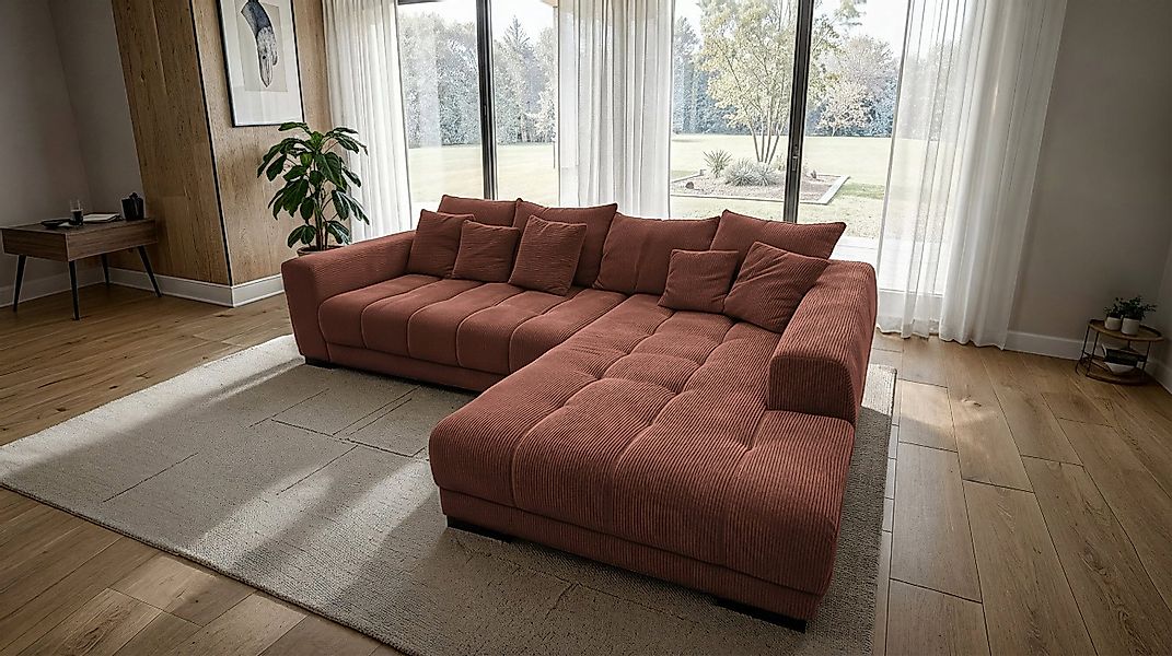 Massivart® Ecksofa Cord 300x215 cm / günstig online kaufen