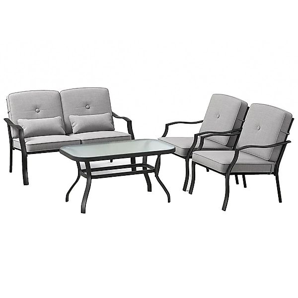 Costway 4-Tlg Gartenmöbel Set Sitzgruppe für 4 Personen mit Kissen günstig online kaufen