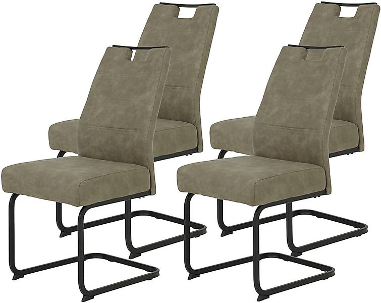 HELA Freischwinger KERTIN (Set, 4 St), XL Sitzbreite, Griff, Federkorb, 140 günstig online kaufen