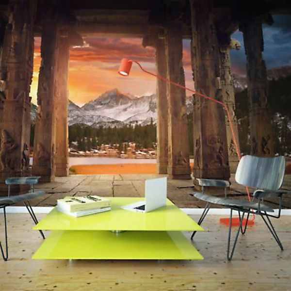 artgeist Fototapete Trail von felsigen Tempel mehrfarbig Gr. 450 x 270 günstig online kaufen