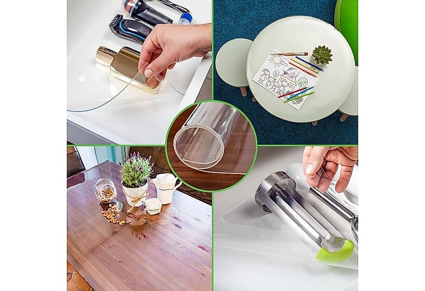 ANRO Tischdecke Hochwertig transparent 2mm Folie PVC Tischschutz (Einzelstü günstig online kaufen