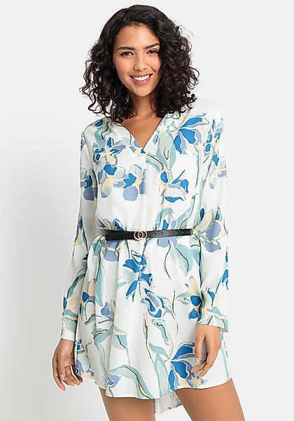 LASCANA Longbluse (mit Gürtel in Lederoptik) günstig online kaufen