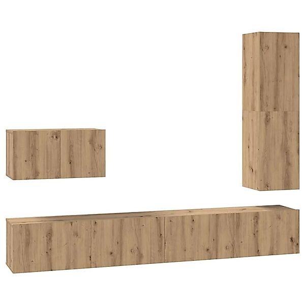 vidaXL TV-Schrank-Set 4-Tlg Artisan-Eiche 30,5 x 30 x 110 cm 3393329 günstig online kaufen