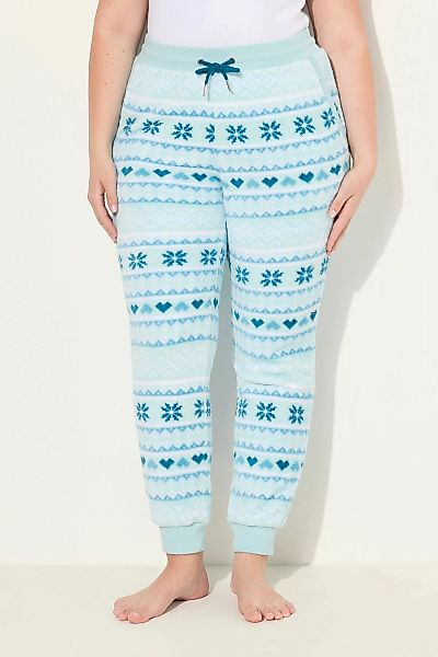 Ulla Popken Funktionshose Homewear-Hose Norwegermuster Elastikbund günstig online kaufen