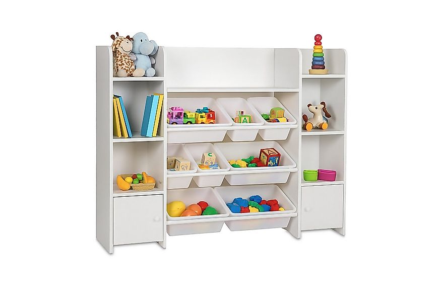 relaxdays Kinderregal Großes Kinderregal mit 8 Boxen günstig online kaufen