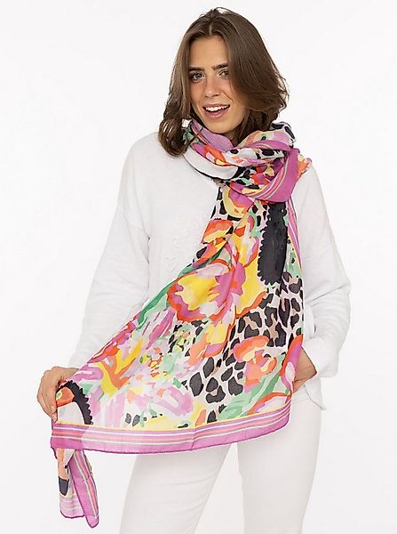 Zwillingsherz Schal "Tropical Tucan", tropisches Muster, farbenfroh, transp günstig online kaufen