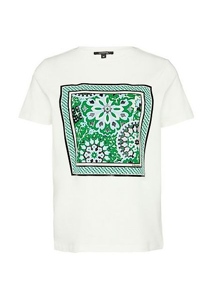 Comma Kurzarmshirt T-Shirt aus Baumwollmix mit Artwork Artwork günstig online kaufen