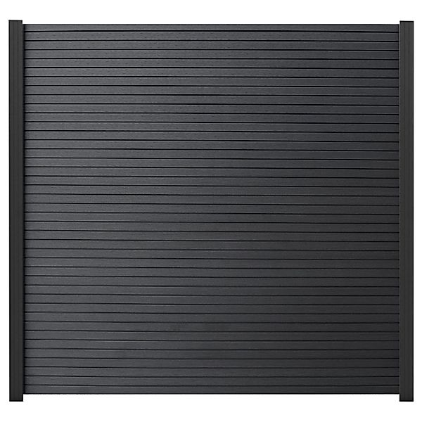 GartenLand WPC Zaun Set Shadowline ca. 180 x 180 cm Sichtschutz Steckzaun D günstig online kaufen