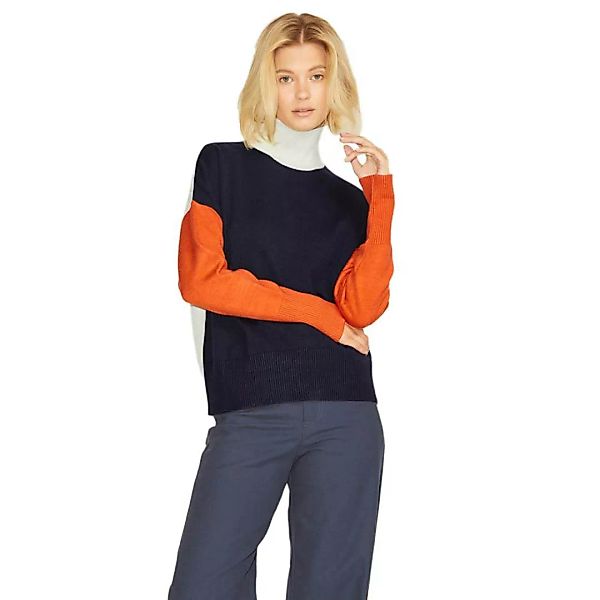 Jjxx Josie Stehkragen Sweater M Navy Blazer / Pattern Blocking günstig online kaufen