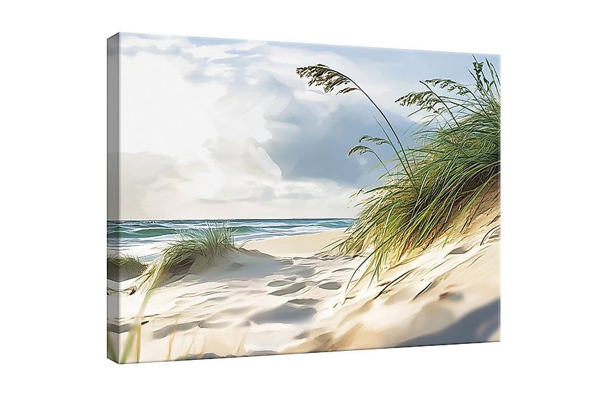 Wallarena Leinwandbild Strand Meer Natur Landschaft Wandbilder XXL Wand Dek günstig online kaufen