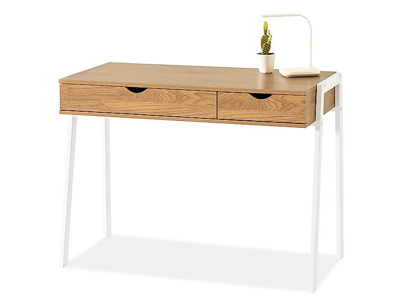 Compleo Schreibtisch mit 2 Schubladen, Modern und geräumig LUNDS günstig online kaufen