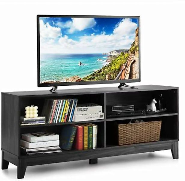 COSTWAY® TV-Ständer 147x40x61cm Fernsehtisch dunkelbraun günstig online kaufen