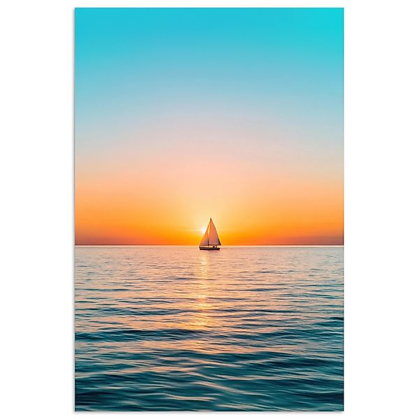 MuchoWow Poster Meer - Segelboot - günstig online kaufen