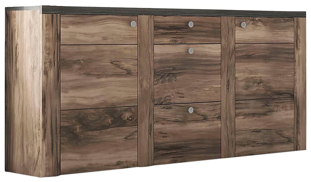 Home affaire Sideboard Larona, zeitlose Kommode mit 2 Türen, 3 Schubkästen, günstig online kaufen