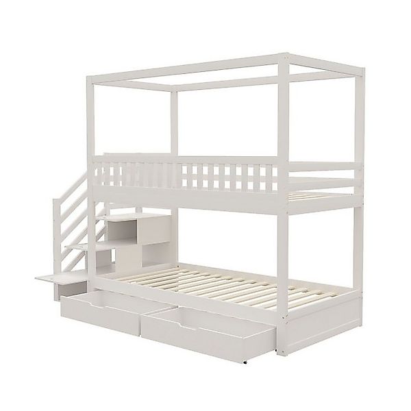 Gotagee Kinderbett Etagenbett Gästebett 90x200cm Doppelbett Massivholz Bett günstig online kaufen