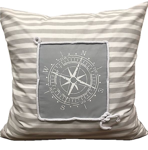 Ammerkind Dekokissen Maritime Kissenhülle, Landhausstil Kissenbezug * Kompa günstig online kaufen