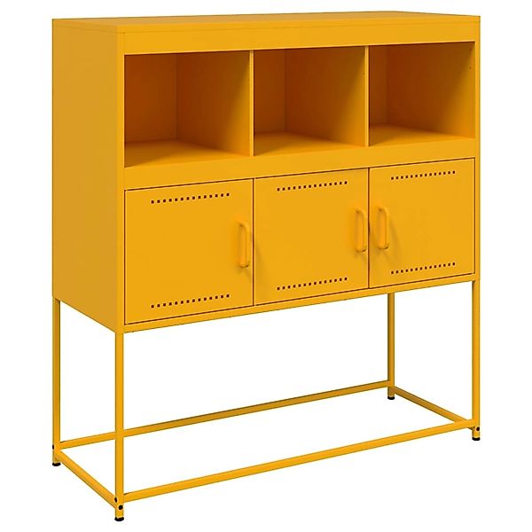 vidaXL Sideboard Senfgelb 100,5x39x107 cm Stahl 846593 günstig online kaufen