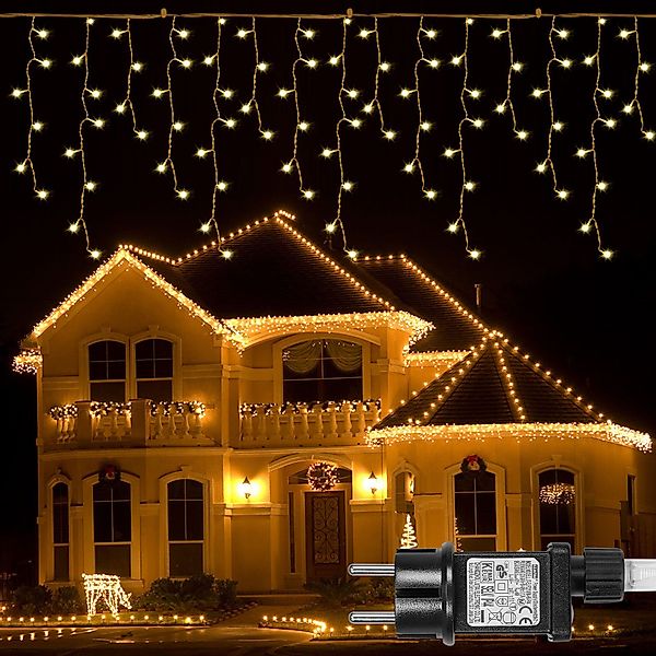 Sunicol LED-Lichterkette LED Eisregen Lichterkette Lichtervorhang,mit günstig online kaufen