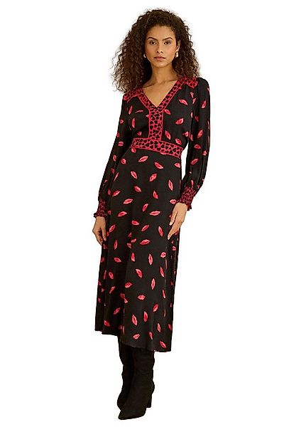 Love & Roses Midikleid Love & Roses Midikleid mit gezurrten Bündchen (1-tlg günstig online kaufen