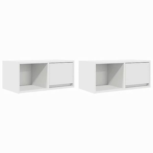 vidaXL TV-Schrank TV-Schränke 2 Stk. Weiß 60x31x25,5 cm Holzwerkstoff (2-St günstig online kaufen