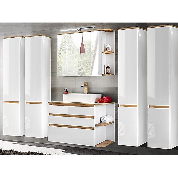 Lomadox Badmöbel-Set CAMPOS-56, (Spar-Set, 8-St), weiß günstig online kaufen