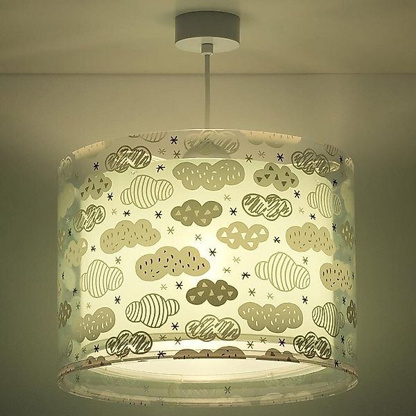 Kinderzimmer Pendelleuchte Clouds in Grün E27 günstig online kaufen