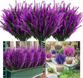 Kunstblumenstrauß 12 Bündel Kunstlavendelblumen, Kunstpflanzen für günstig online kaufen