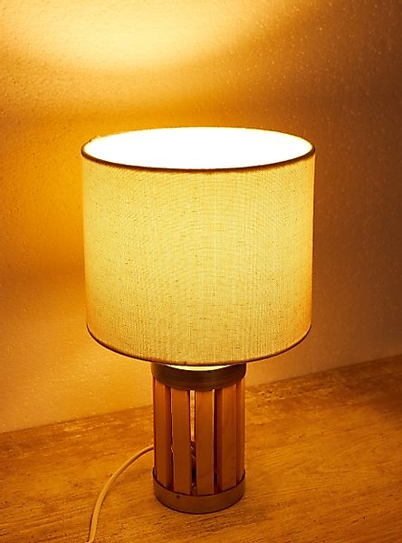 BRUBAKER Tischleuchte Nachttischlampe Holz, Tischlampe, Ohne günstig online kaufen