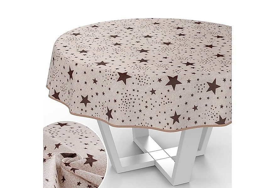 ANRO Tischdecke abwaschbar mit Motiv schmutzabweisend Stoff-Wachstuch 2.0 ( günstig online kaufen