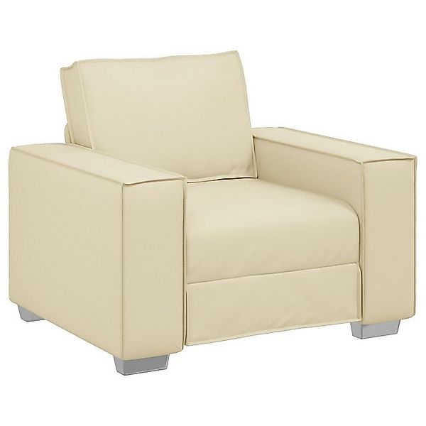 vidaXL Sofa Sessel Creme 59 cm Kunstleder, 1 Teile günstig online kaufen