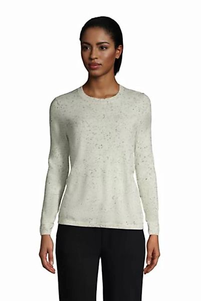 Kaschmir-Pullover mit rundem Ausschnitt, Damen, Größe: S Normal, Grau, by L günstig online kaufen