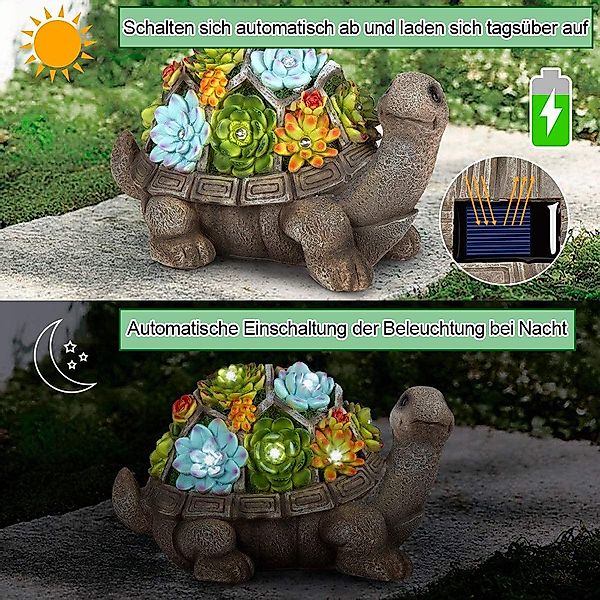 Sunicol Tierfigur Solar Schildkröte Garten Statue günstig online kaufen