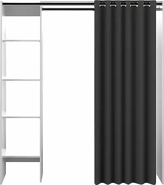 TemaHome Kleiderschrank »Tom«, ausziehbarer Kleiderschrank, Vorhang und vie günstig online kaufen