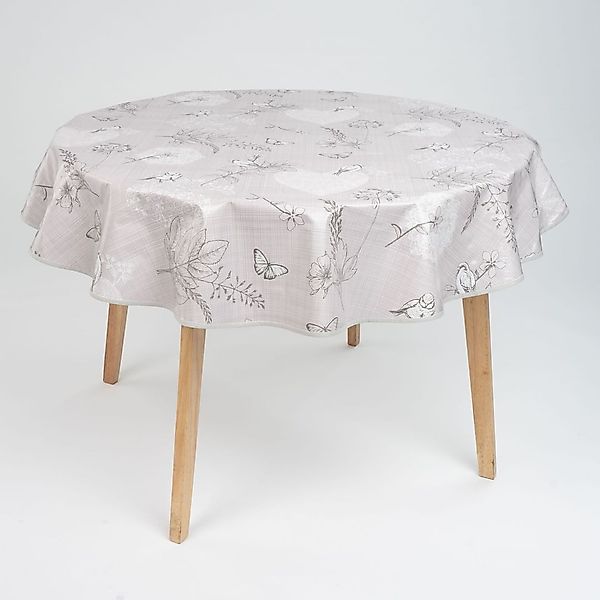 laro Tischdecke 140cm rund Wachstuchdecke Saum-Eingefasst günstig online kaufen