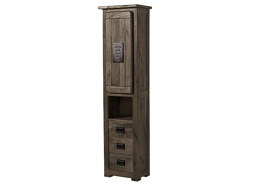 Massivmoebel24 Dreh-/Schwebetürenschrank (Mango 50x35x195 grau lackiert günstig online kaufen