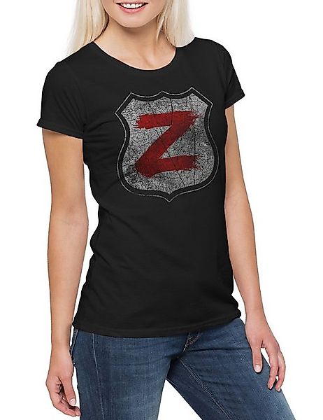 Urban Backwoods Print-Shirt Z Shield Damen T-Shirt Zombie Sign Logo Symbol günstig online kaufen