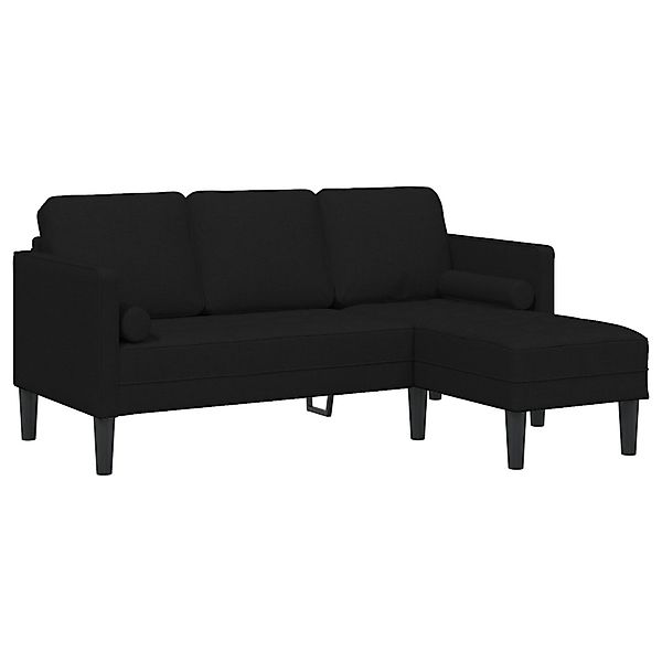 vidaXL Sofa Sofa 3-Sitzer L-Form Schwarz günstig online kaufen