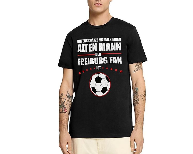 Spreadshirt T-Shirt Unterschätze Niemals Einen Freiburg Fan Fußball Männer günstig online kaufen