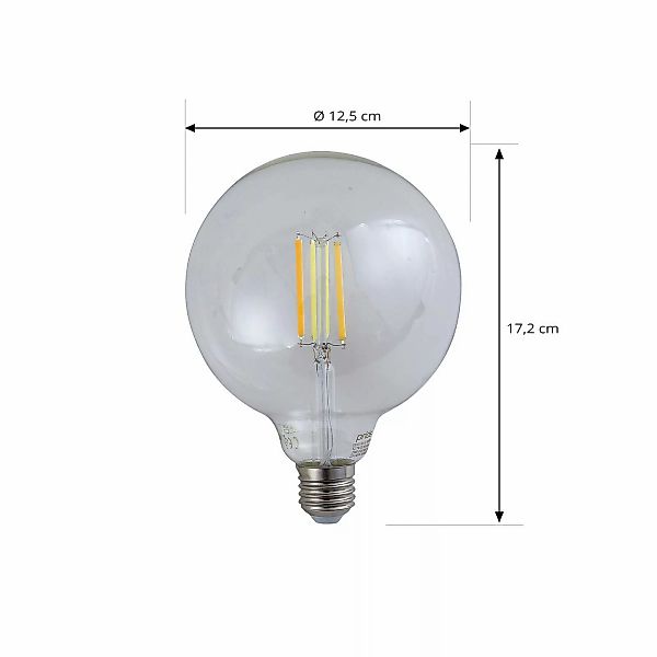 LUUMR Smart LED-Leuchtmittel klar E27 G125 7W Tuya WLAN CCT günstig online kaufen