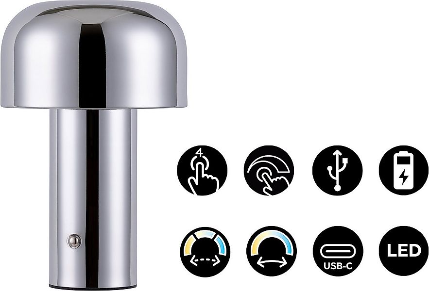 OTTO home LED Tischleuchte Ronno, Dimmer, Dimmfunktion, Ein-/Ausschalter, F günstig online kaufen